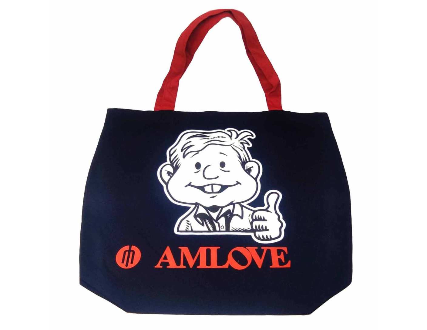 bolsa,gabardina,azul marino asa roja,amlito amlove