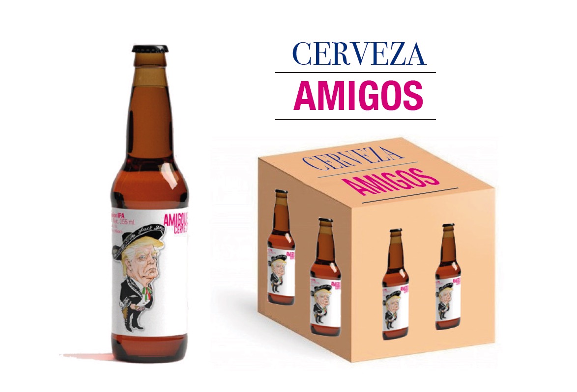 Paquete cerveza "Amigous" ilustrada por Helguera (24 piezas)