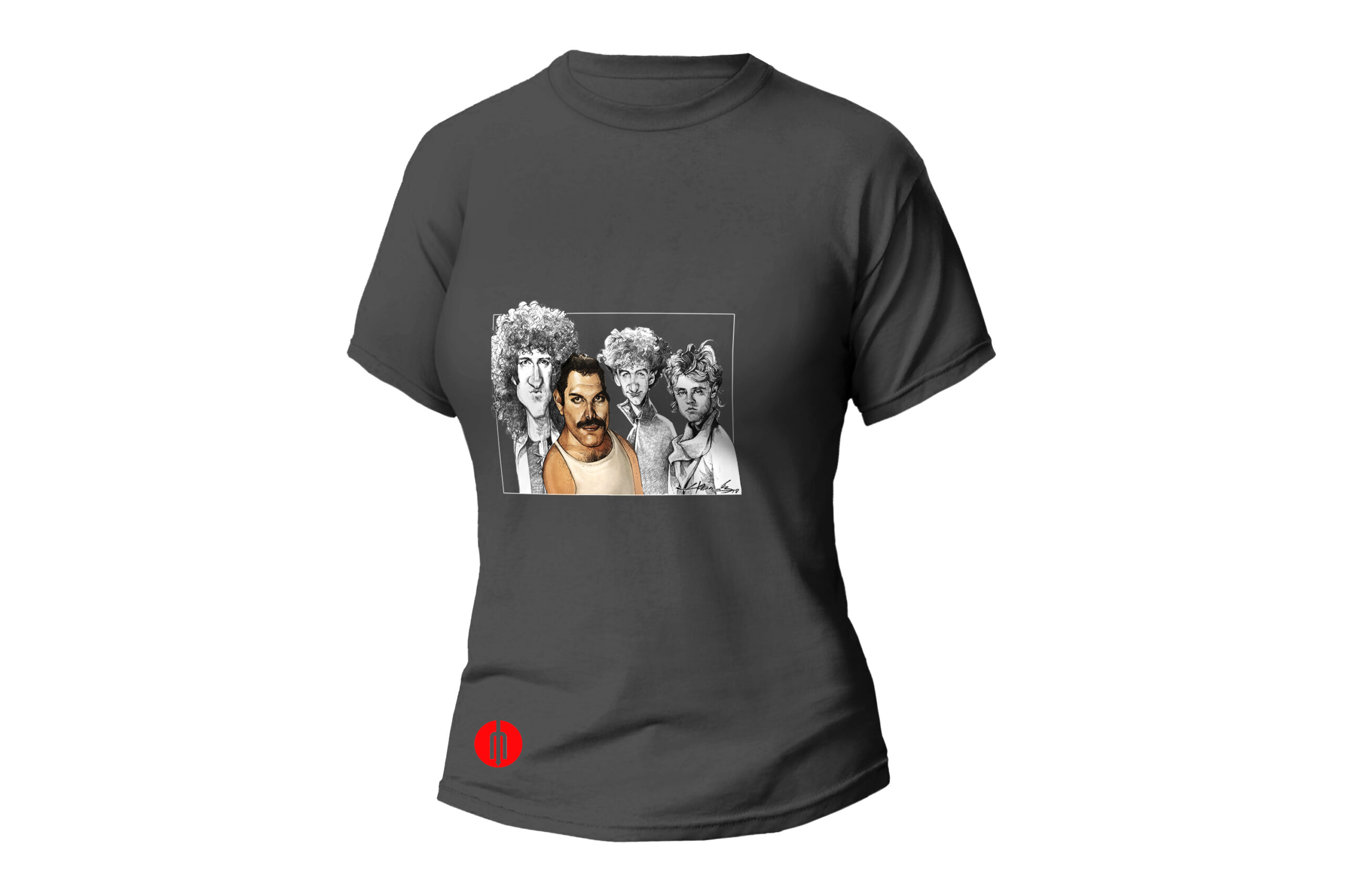 Playera para dama color negro “Queen” por Monero Hernández