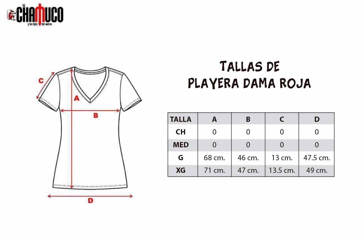 Playera para dama color rojo jazpe“Monsi”
