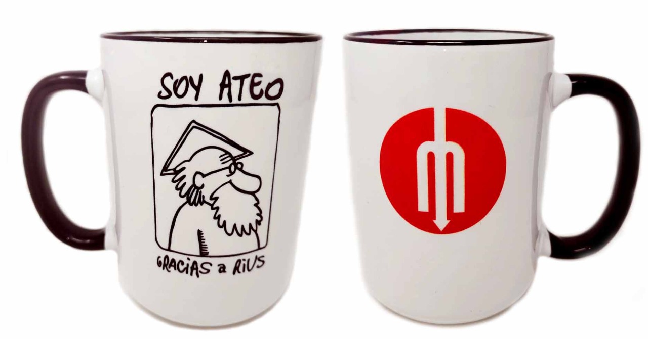 Taza grande (15 onzas) “Soy ateo gracias a Rius”