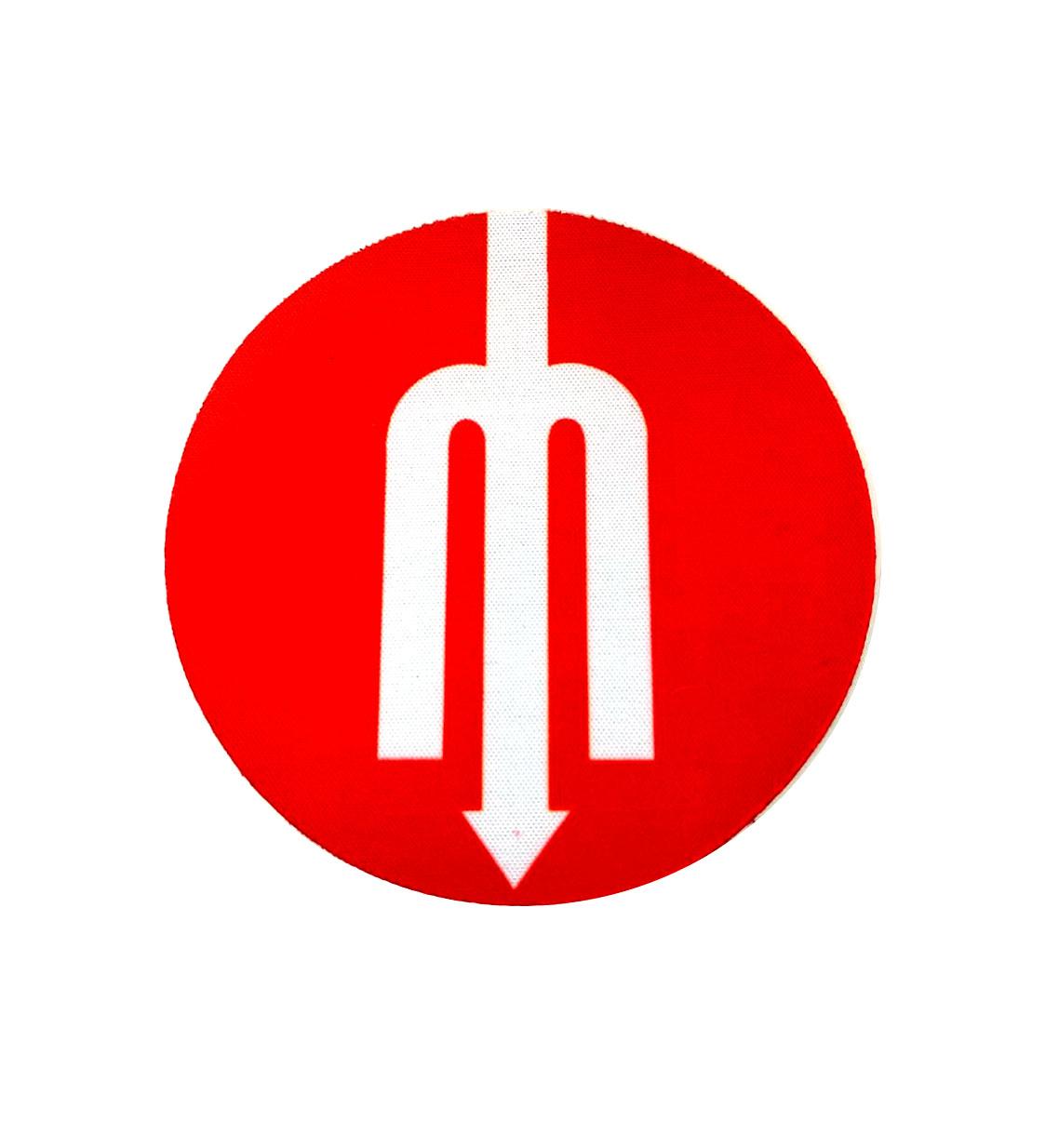 PORTA VASOS ROJO TRIDENTE BLANCO