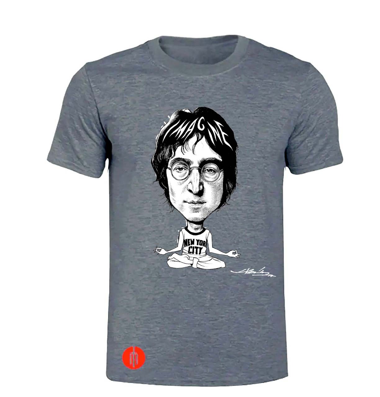 Playera para caballero color gris “Lennon”