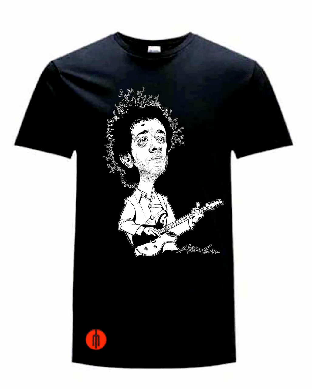 Playera para caballero color negra “Cerati”